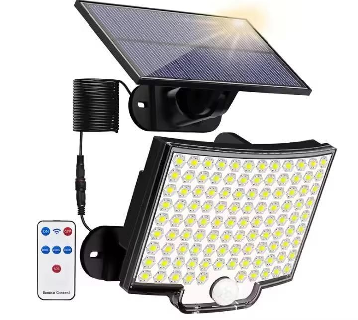 Split solar floodlight